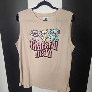 Grateful Dead Beige Tee with Iconic Logo